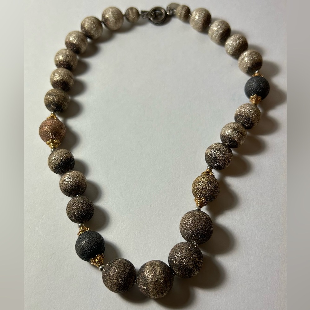 Exquisite AKR 925 Amy Kahn Russell Sterling Silver Ball Bead Necklace